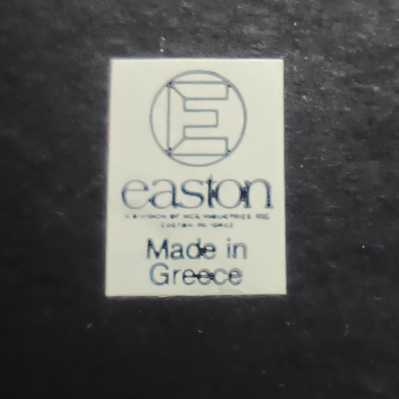 VTG Lot of Two 5x7 Easton Picture Photo Frame Black Gold Ceramic Made in Greece - Picture 3 of 4